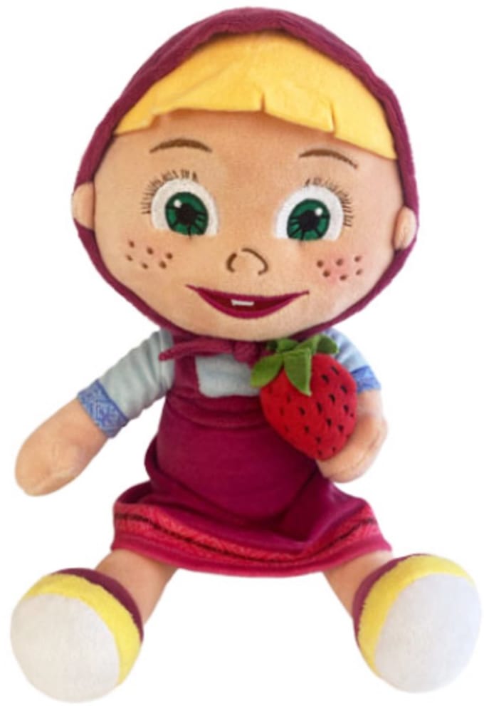 Masha en de Beer Aardbei Pluche Knuffel 32 cm
