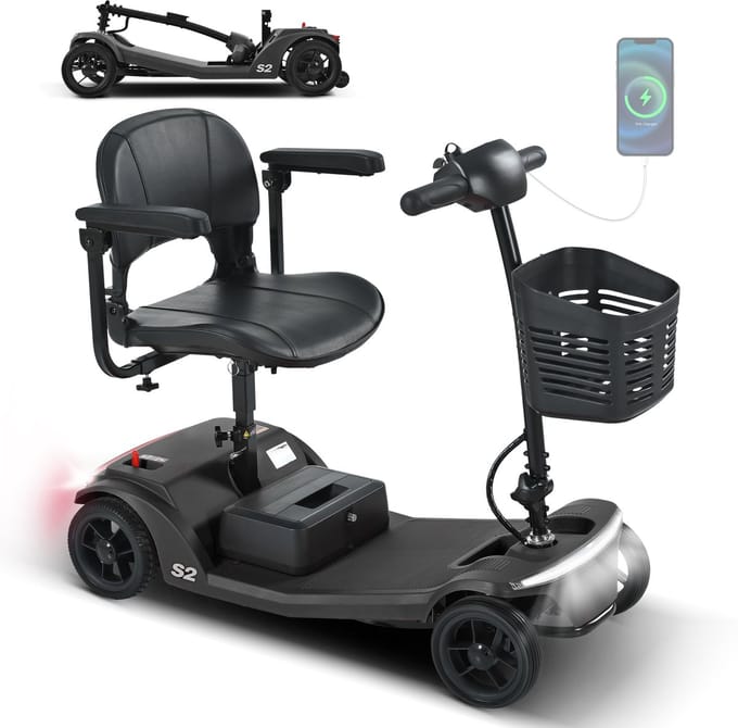 Scootmobiel SWEETRICH S2 12Ah 250W Zwart
