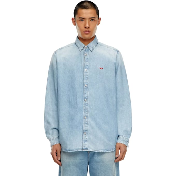 Diesel Simply Overhemd Met Lange Mouwen Blauw L Man
