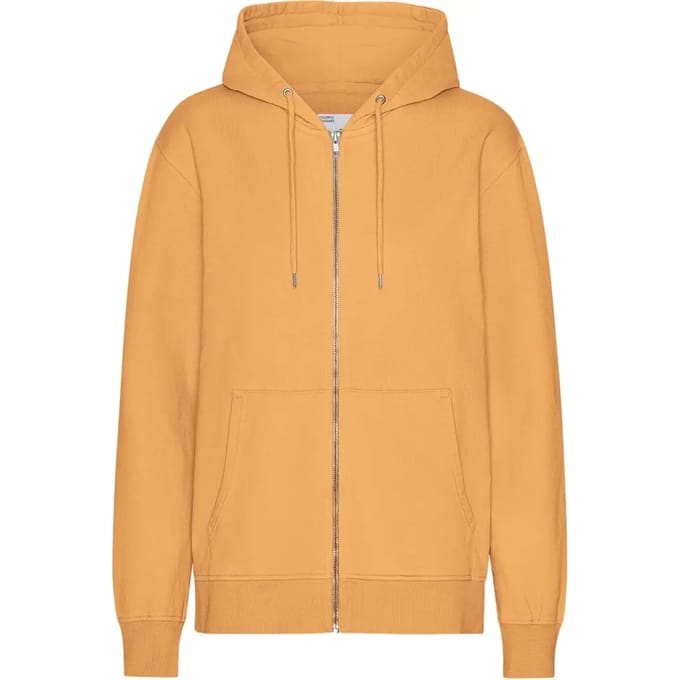Hooded sweatshirt met rits Colorful Standard Classic Organic Sandstone Orange