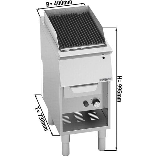 GGM Gastro Gas Wassergrill - 9 kW Zilver