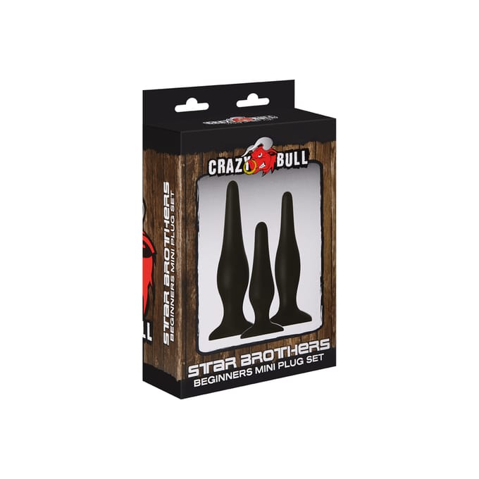 Crazy Bull Buttplug Anale Training set Star Brothers - zwart