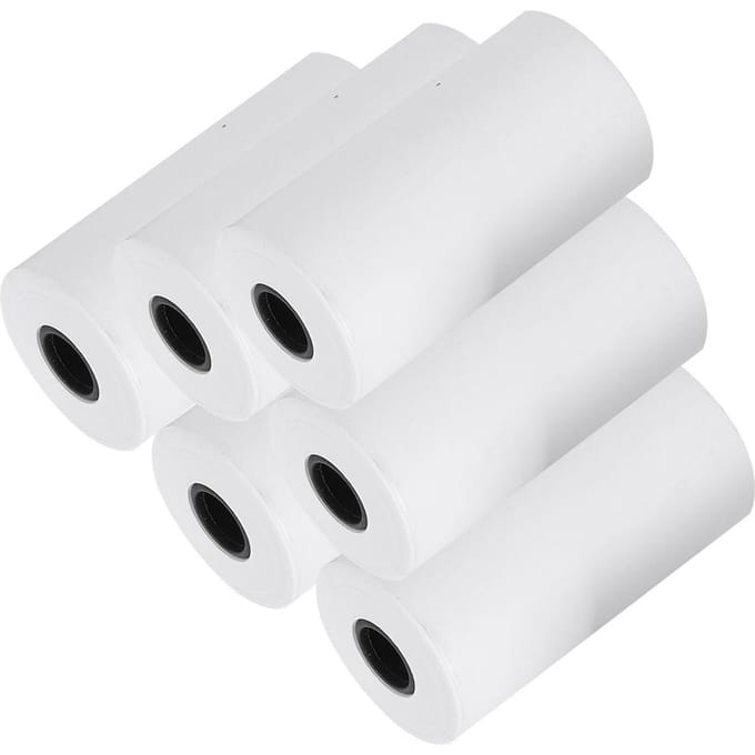 6 Rollen 57x30mm Thermisch Bonpapier Professioneel Printaccessoire voor Kleine Printer white