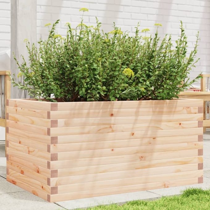 vidaXL - Plantenbak - 90x60x45,5 - cm - massief - grenenhout