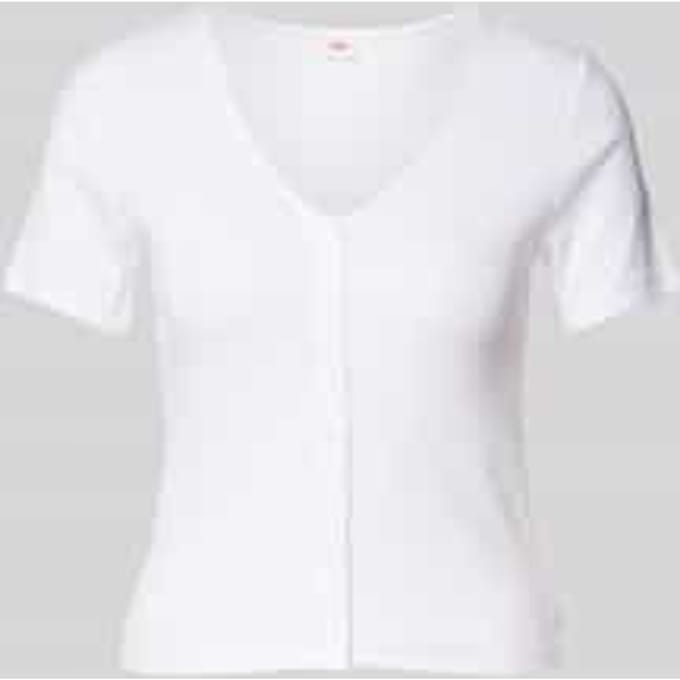 T-shirt met knoopsluiting