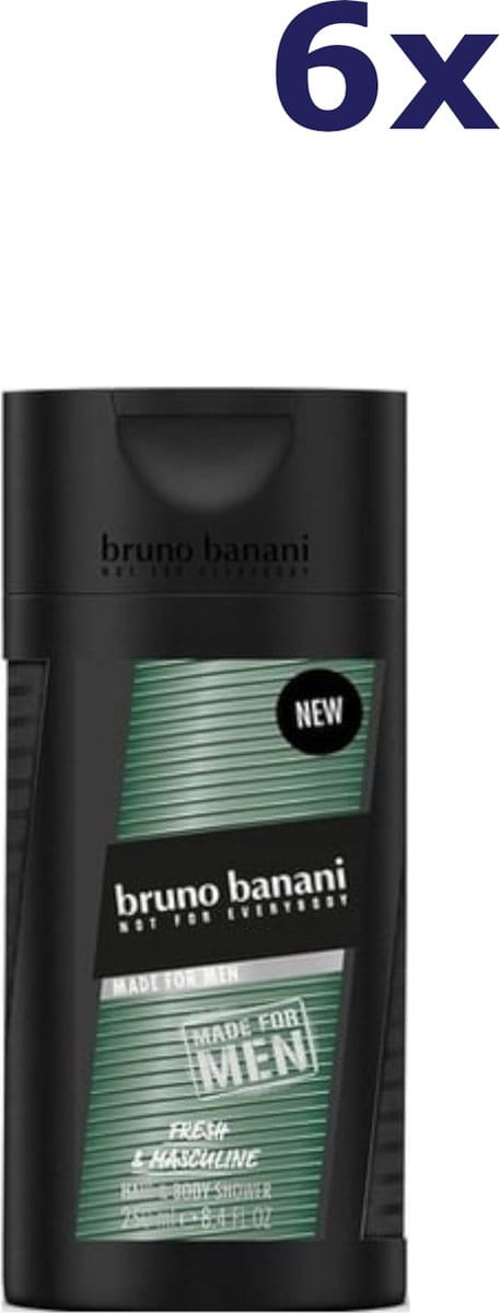 Bruno Banani Douchegel - Made For Men - Voordeelverpakking 6 x 250 ml