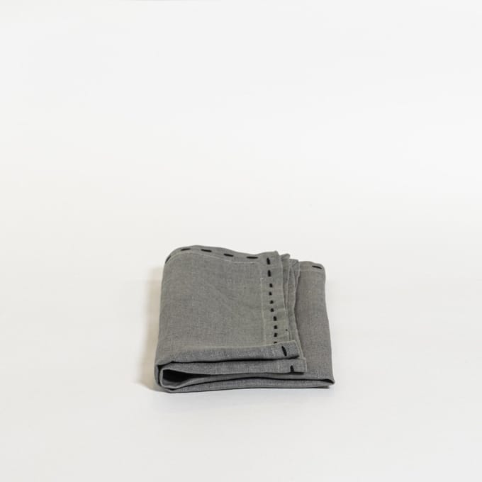 The Table Amsterdam Weave Servet - 2 stuks - Earl Grey, Black