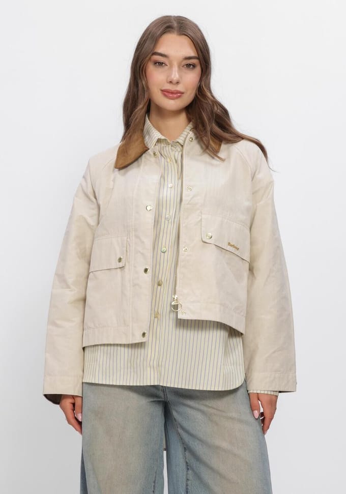 BARBOUR Medland Showerproof Jacket Jassen Dames - Beige - Maat XL