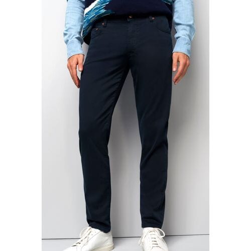 Meyer Broek M5 Five High Performance Satin Organic Cotton Blend 5-Pocket Navy / male