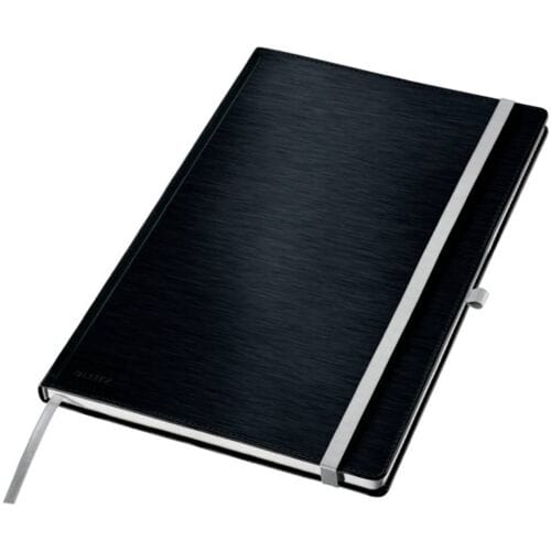 Leitz Style Notitieboek A4 Gelijnd - met Harde Kaft - 100 Grams Papier - Satijn Zwart