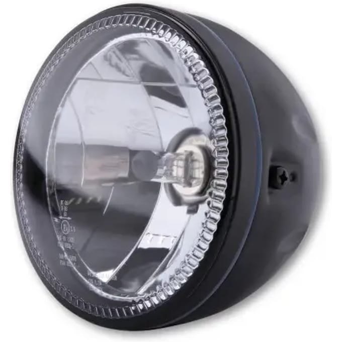 HIGHSIDER pro 5 3/4 Inch Main Koplamp Skyline H4 Zwart LED Parking Light Ring, E‑gekeurd (1 stuk)