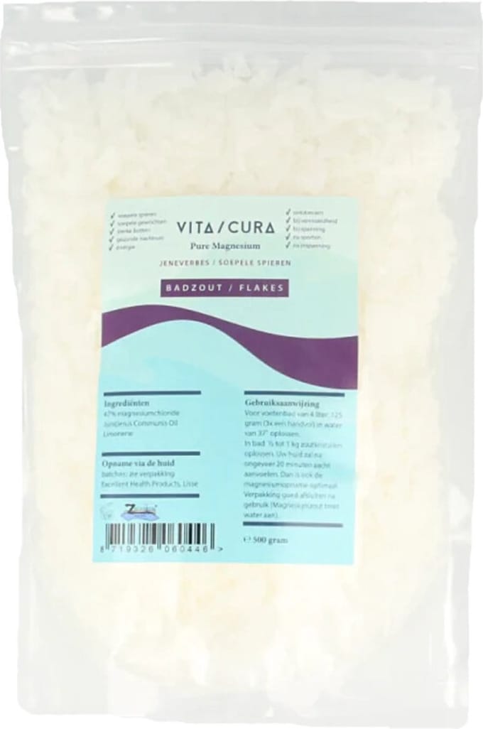 Vita Cura Badzout Flakes Magnesium Jeneverbes 500 gr