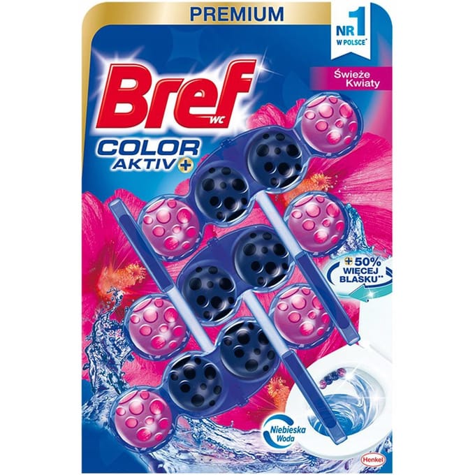 Bref Toilet Hanger Verse Bloemen, 3 x 50 g