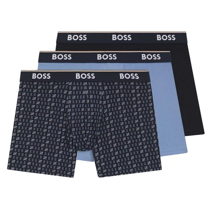 Boss Heren Boxershort (Pakket van 3) (Blauw/Zwaar)
