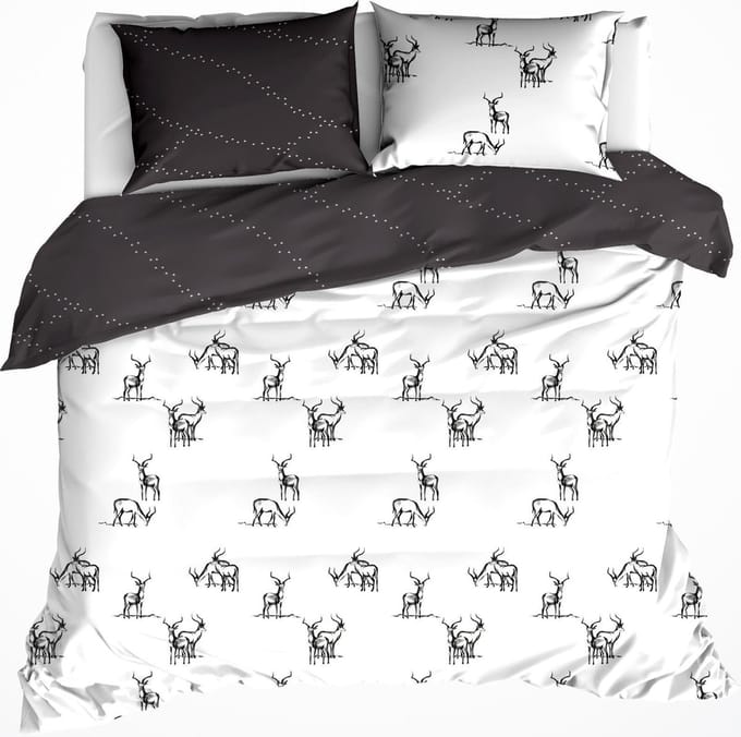 De Witte Lietaer Dekbedovertrek Antilope - Lits Jumeaux - 240 x 220 cm - Grijs