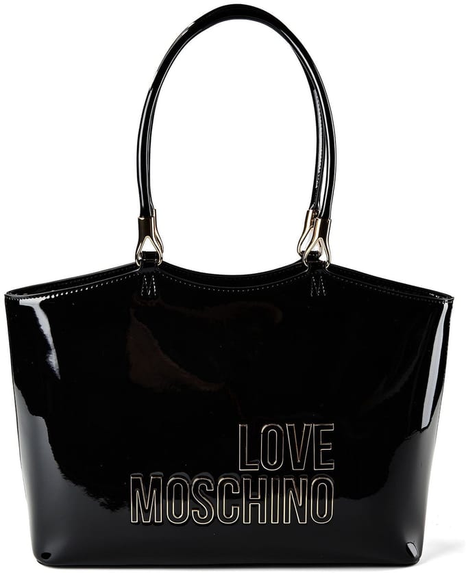 Love Moschino Enameled Logo Shopper Tas 35 cm - 9 L - black