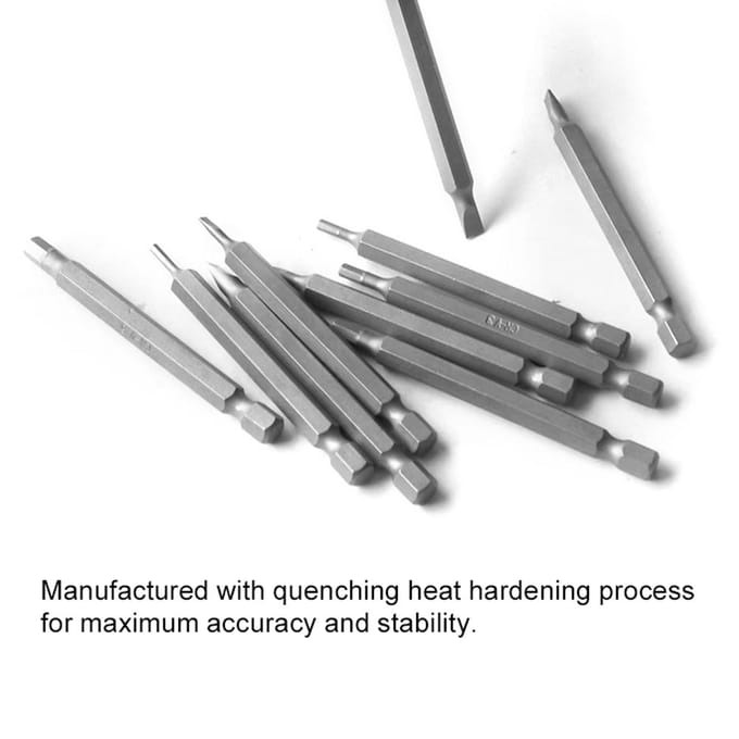 Multifunctionele 75mm Koolstofstaal Boorbitset Hoge Hardheid Hand Schroevendraaier Bit 50pcs