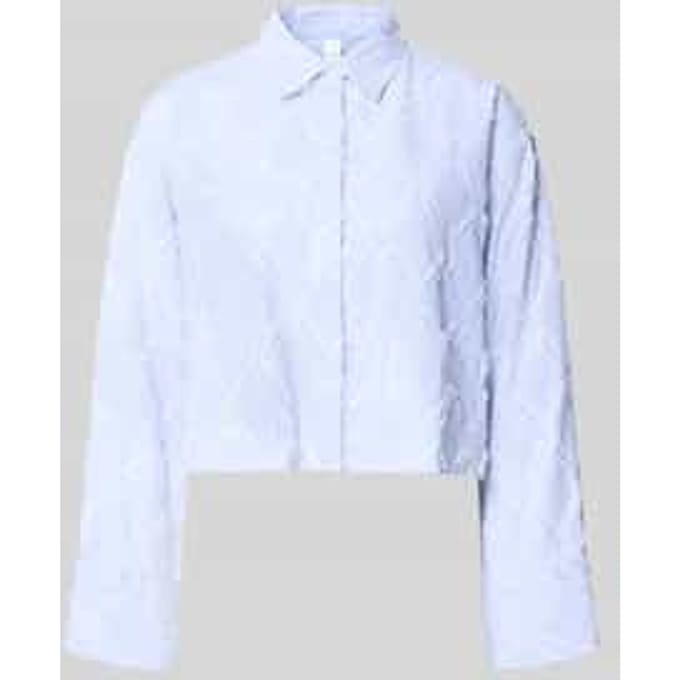 Korte overhemdblouse van katoenmix model 'Leo'