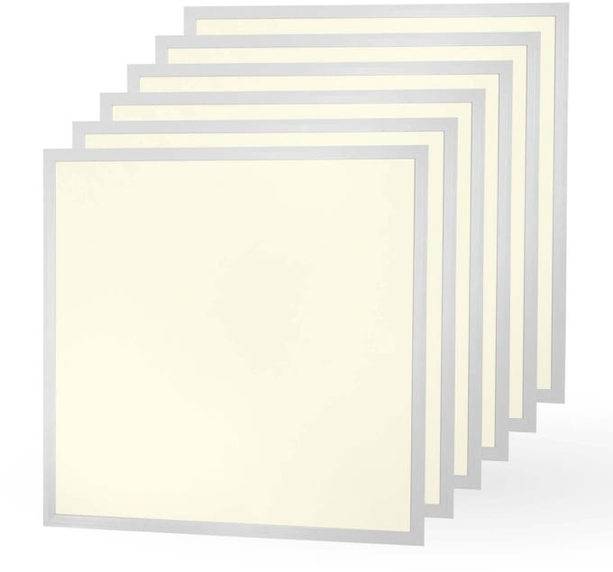 Ledvion - 6X LED Panel - 60x60 - 36W - 3000K - 4000LIncl. LED driver + Snelconnector