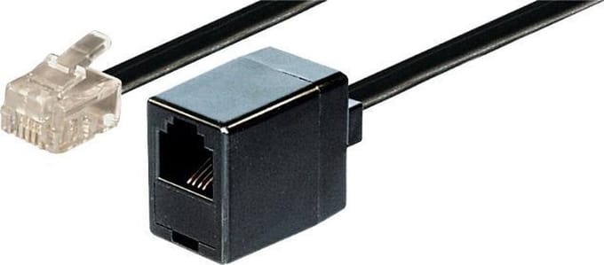 Pro Modular telephone extension cable - Zwart - 3m