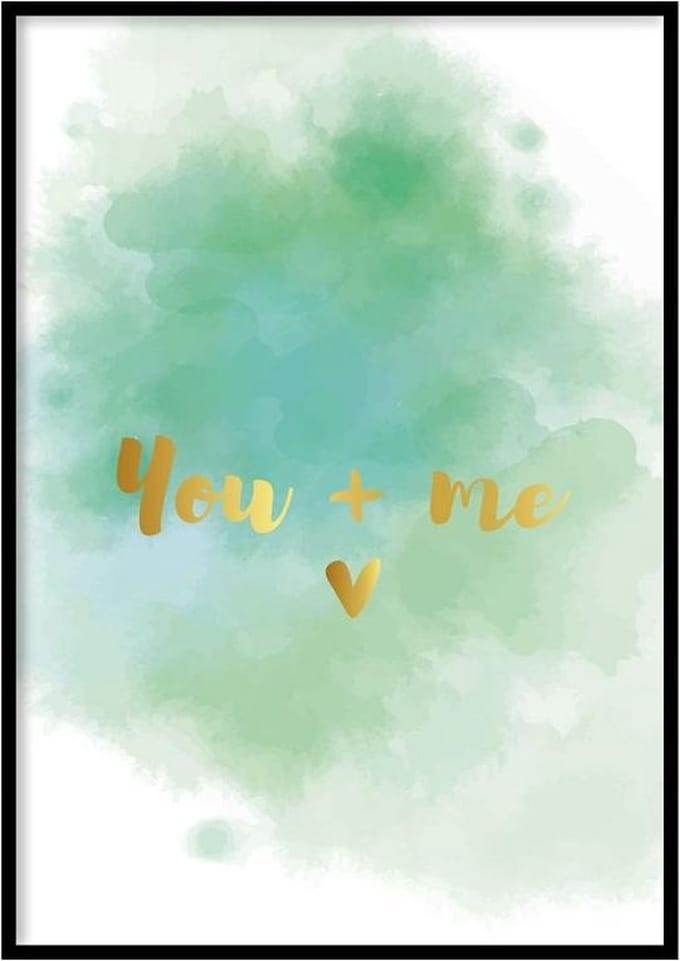 Poster You + Me - 30x40 cm - Liefdes Poster - WALLLL
