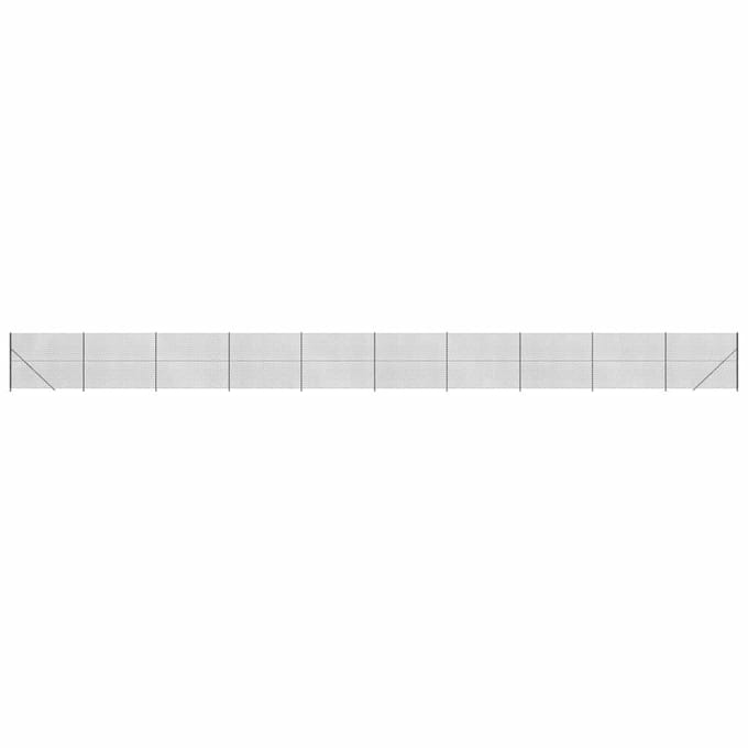 vidaXL - Gaashek - met - flens - 1,4x25 - m - antracietkleurig