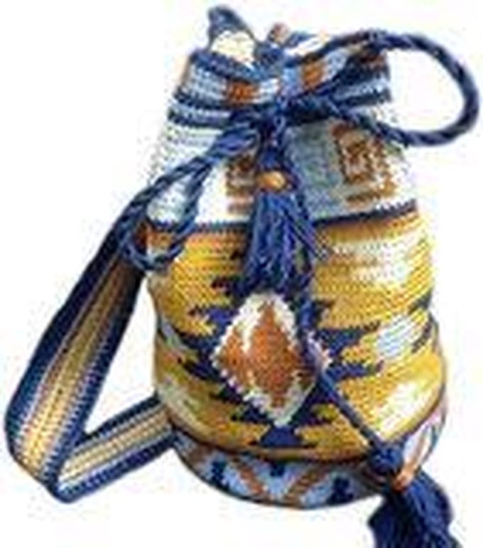 Haakpakket Mochila tasje oker