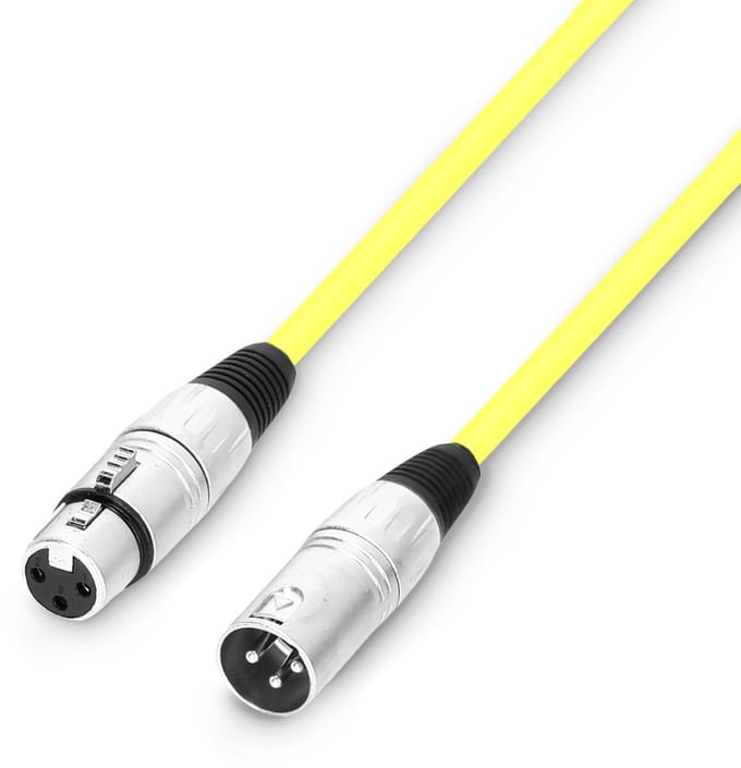 Adam Hall 3 STAR MMF 0100 YEL Microfoonkabel | Adam Hall® XLR vrouwelijk x XLR mannelijk | 1 m