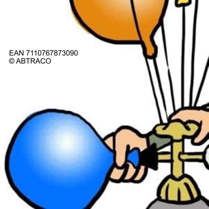 Extra helium Vulling folie ballon van ø 45 of minder ( © EAN ABTRACO)