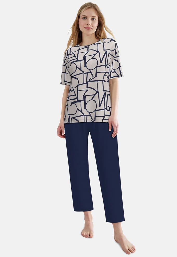 Zomerse dames pyjama van Tom Tailor - Beige - Maat - 46