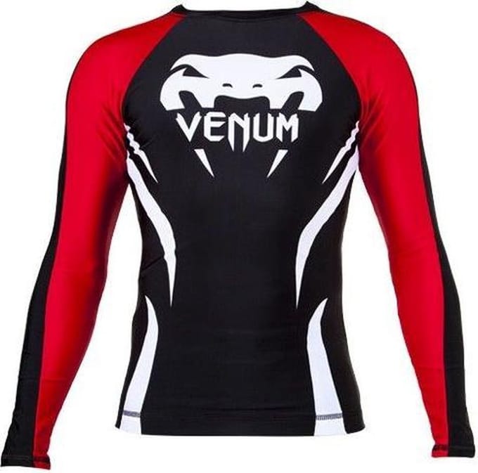 Venum Electron 2.0 Rash Guard Zwart Lange Mouwen