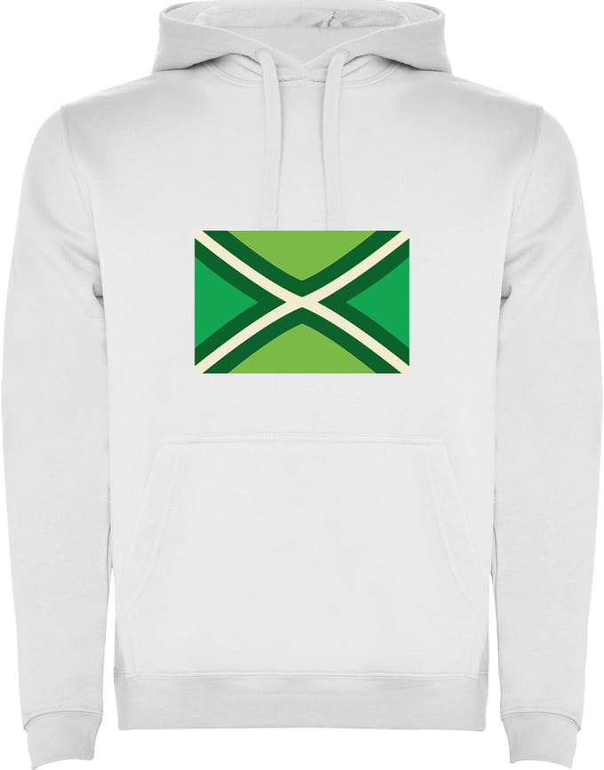 Witte hoodie met de Vlag van de Achterhoek - Strak - Maat M