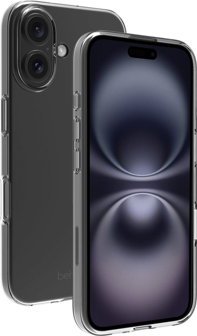 Behello iPhone 16 Thin gel case transparant