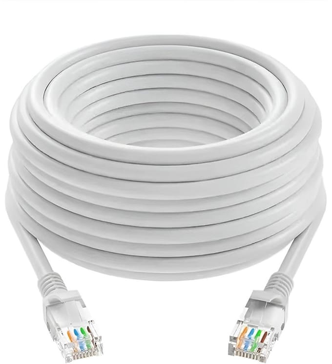 Nereb - RJ45 Netwerkkabel Cat 6 – Internetkabel – 2 meter – 1000 Mbps – Ethernet LAN Kabel – CCA – Wit
