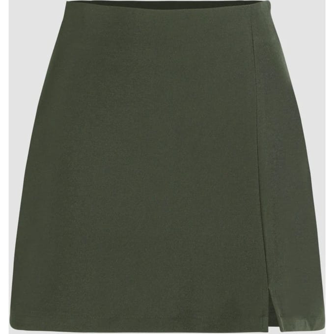 Hoge Taille Zijsplit Rok