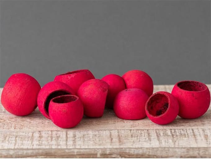 Decoratie kokosnoot 075 -roze-
