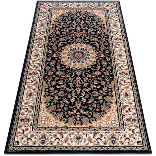 Kleden Rugsx Wollen tapijt NAIN Rosette, frame 7177/51011 beige 80x150 cm