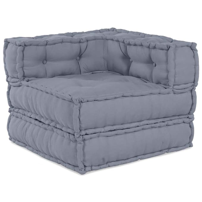 vidaXL - Modulebankeenheid - Stof - Grijs - 70 - x - 70 - x - 56 - cm