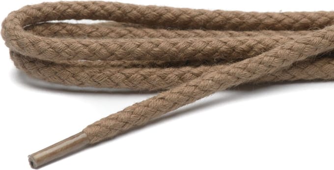 ARIESZZZ - Schoenveters - Grof Rond - Donkerbeige - 90 cm - 5-7 gaatjes