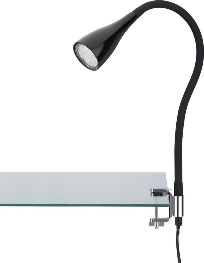BRILONER Elasti - Klemlamp - bedlamp - met snoer - met AAN/UIT schakelaar - klemspot flexibele - warm wit 3000K - 3W - 250 lm - IP20