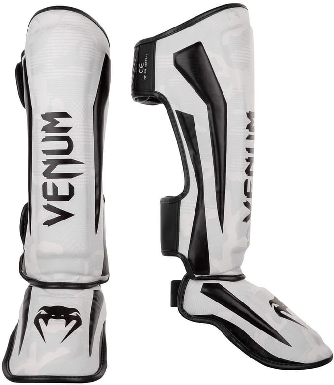 Venum Elite Scheenbeschermers Camo Wit Zwart
