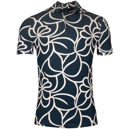 Giordano Polo Formentini Cotton Stretch Organic Pattern Piqué Navy / male