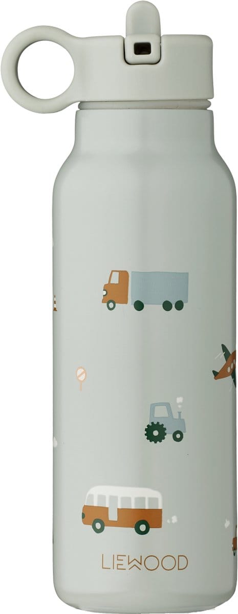 Liewood Falk Waterfles - 350 ml - Vehicles/Dove Blue Mix
