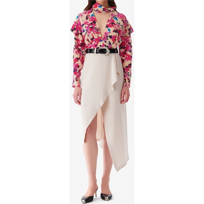 IRO Paris Jelena Skirt Ecru Maat: 40 | Midi Rokken Outlet | Dames | Ecru