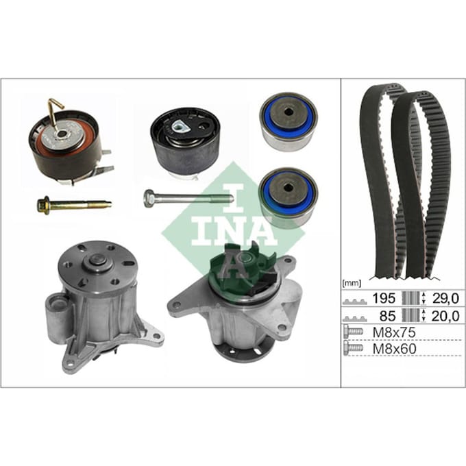 Schaeffler Ina Waterpomp + distributieriem set PowerGrip® INA 530 0764 31