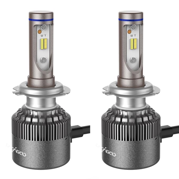 CACAGOO 2-pack H8 / H9 / H11 Auto LED-koplampen Conversiesets Luchtvaart Aluminium behuizing zilver