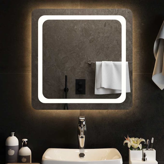 vidaXL - Badkamerspiegel - LED - 60x60 - cm