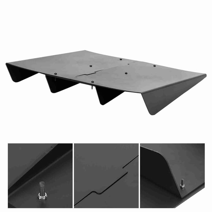 Achterbumper Diffuser 4 Vinnen Spoiler Beschermer Universele Onderdelen Geschikt voor Acura gray
