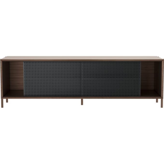 Harto Gabin sideboard zonder schuiflade - Walnoot/leigrijs - 162 cm