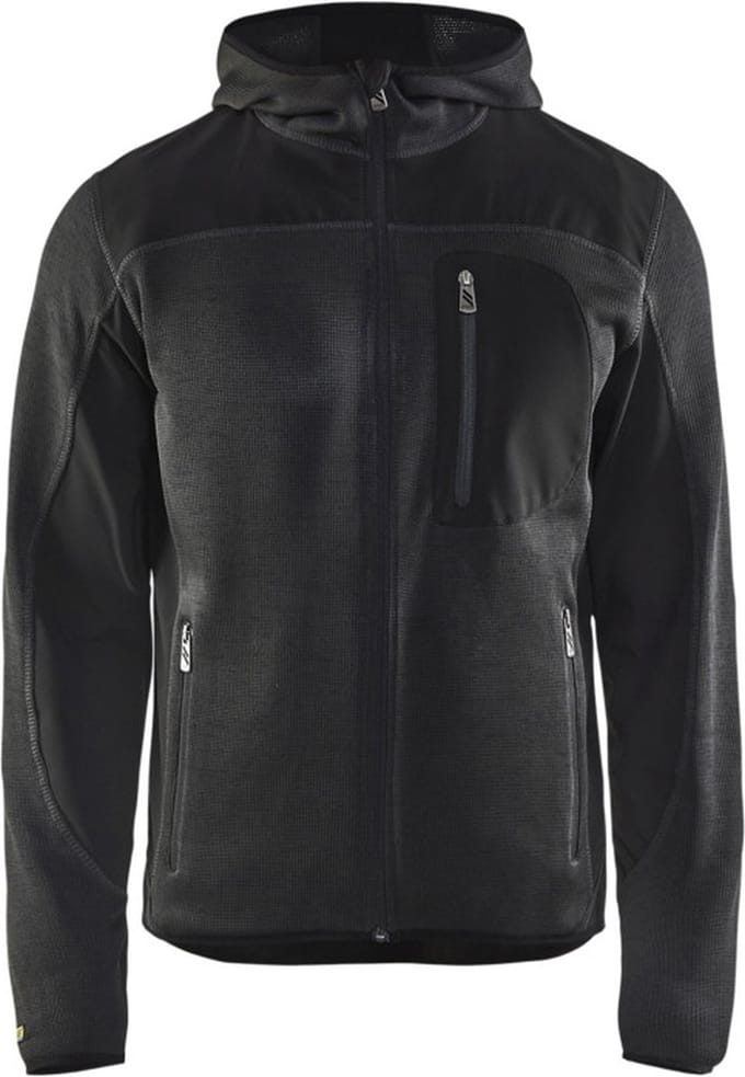 Blaklader Gebreid vest met softshell 4930-2117 - Donkergrijs/Zwart - XXS